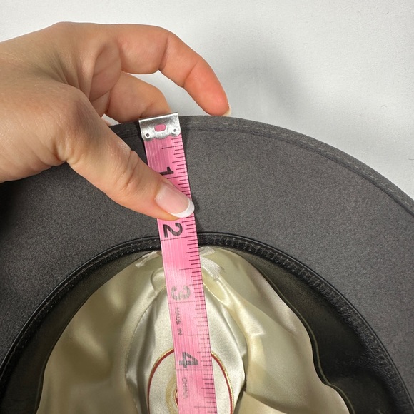 Flechet mens fedora fur felt grosgrain band OS gray vintage - Picture 15 of 16